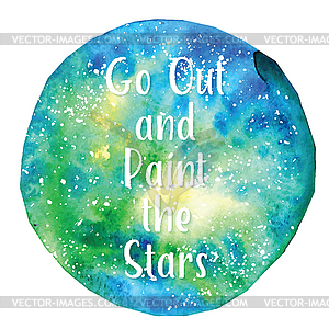 Art of watercolor stains of paint on watercolor - vector clipart