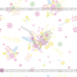 Vintage romantic trendy seamless pattern - vector clipart