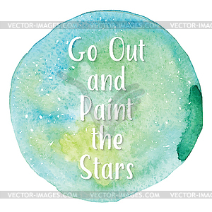 Art of watercolor stains of paint - vector clip art