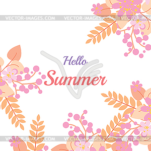 Summer flower composition - vector image