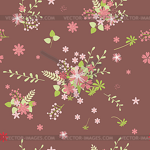 Vintage romantic trendy seamless pattern - vector image