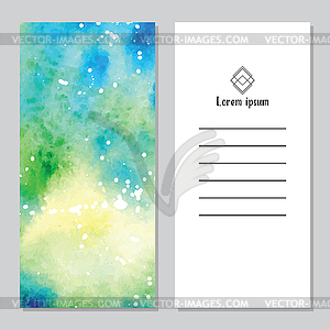 Art of watercolor stains of paint on watercolor - vector clipart
