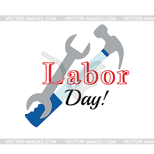 Holiday greetings Labor Day - vector image