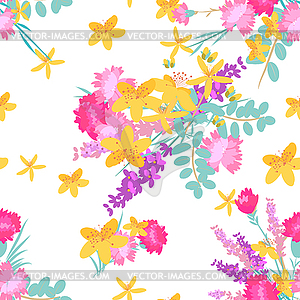Retro style with flowers - vector clipart