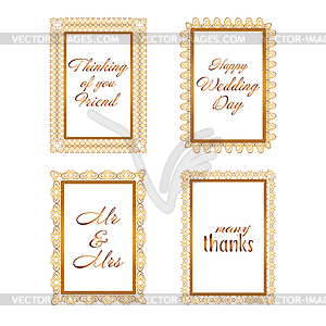 Elegant Lace Border Frames laser cut Picture Frames - vector clipart