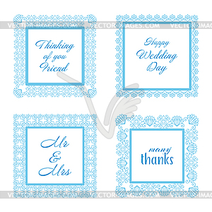 Elegant Lace Border Frames laser cut Picture Frames - vector clipart