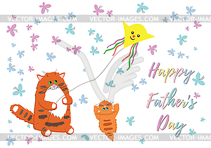 Holiday greetings Father`s Day - vector clipart