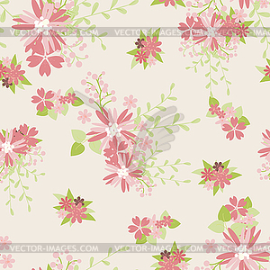 Vintage romantic trendy seamless pattern - vector clipart