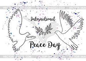 Holiday greetings International Peace Day - vector clipart