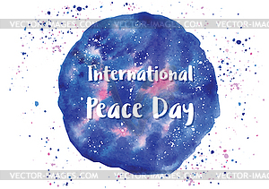 Holiday greetings International Peace Day - color vector clipart