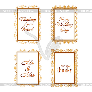 Elegant Lace Border Frames laser cut Picture Frames - vector clipart