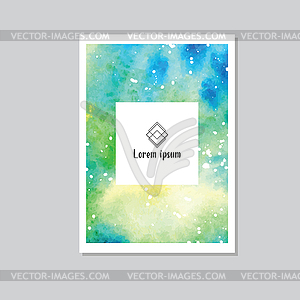 Art of watercolor stains of paint on watercolor - vector clip art