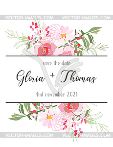 Greeting card for wedding day - vector clipart / vector image