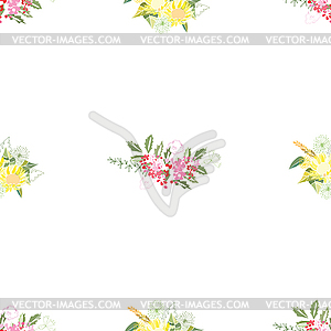 Summer flower composition - color vector clipart