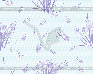 Floral narcissus retro vintage background - vector clipart / vector image