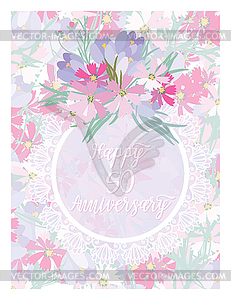 Greeting card for anniversary birthday - vector clipart