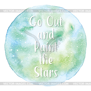 Art of watercolor stains of paint - royalty-free vector clipart