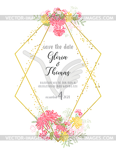 Greeting card for wedding day - vector image