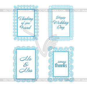 Elegant Lace Border Frames laser cut Picture Frames - vector image