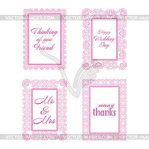 Elegant Lace Border Frames laser cut Picture Frames - vector image