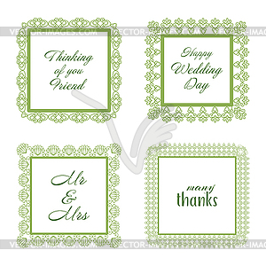 Elegant Lace Border Frames laser cut Picture Frames - vector clipart / vector image