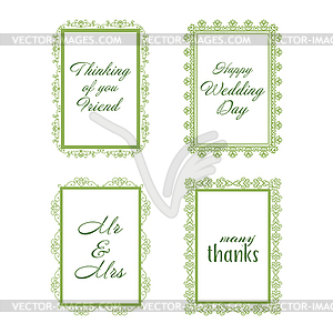 Elegant Lace Border Frames laser cut Picture Frames - vector clipart