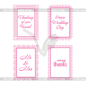 Elegant Lace Border Frames laser cut Picture Frames - vector image