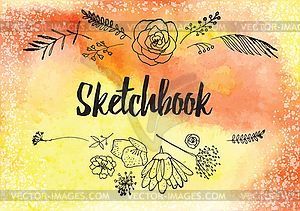 Abstract colorful watercolor background - vector clipart