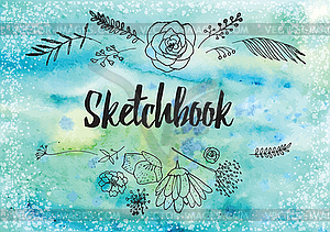 Abstract colorful watercolor background - vector clipart