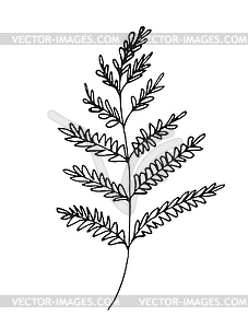 Ручной набросок растения - векторный графический клипарт