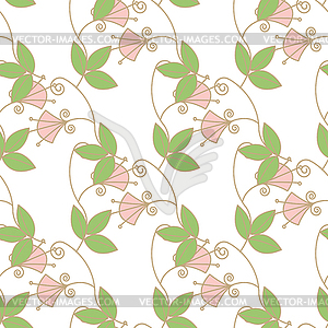 Модный бесшовный цветочный узор - изображение в формате EPS