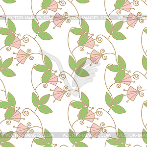 Trendy Seamless Floral Pattern - vector clipart