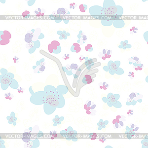 Trendy flower sakura background seamless pattern - stock vector clipart