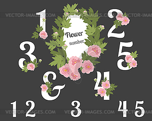 Floral Peony retro vintage background - vector image