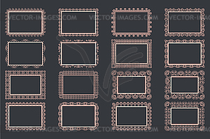 Elegant Lace Borders Frames laser cut - vector clip art