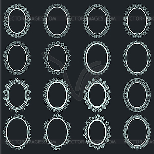 Elegant Lace Borders Frames laser cut - vector clipart