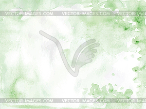 Watercolor texture background green color - vector clip art