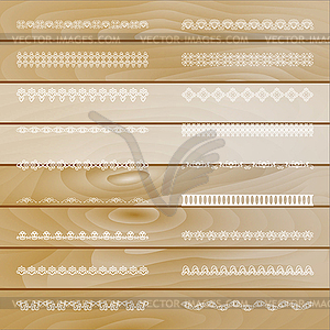 Set of horizontal lace borders for design - vector clipart / vector image