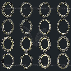 Elegant Lace Borders Frames laser cut - royalty-free vector image