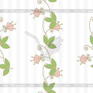 Trendy Seamless Floral Pattern - royalty-free vector clipart