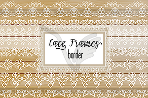 Elegant Lace Borders Frames laser cut - royalty-free vector clipart