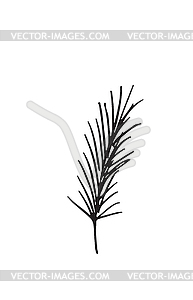 Hand-drawn sketch of plant - vector image