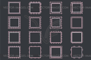 Elegant Lace Borders Frames laser cut - vector image