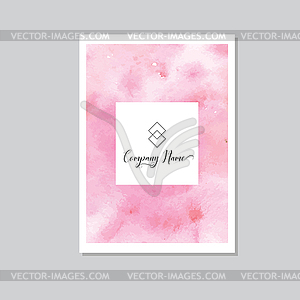 Hand Painted Art Of Watercolor Paint On Watercolor - stock vector clipart