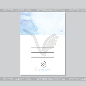 Hand Painted Art Of Watercolor Blue Color Paint On - vector clipart