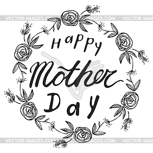 Greeting Card For Gift Tag Decor. Happy Mother`s Day - vector clipart