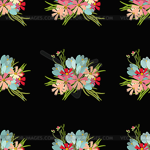 Цветочный цветок космос крокус фон - векторный эскиз