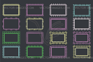 Elegant Lace Borders Frames laser cut - vector image