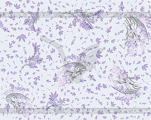 Floral lavender retro vintage background - vector clipart