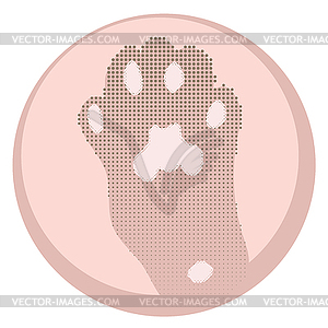 Pink cats paw - vector image